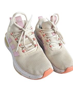 adidas Cream and Pink Cloudfoam Sneakers